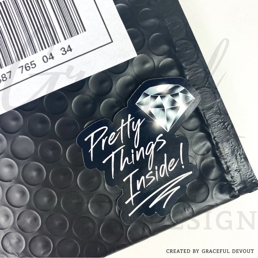 Pretty Things Inside! - 2" (inches) (48ct.) Stickers - Picture 3 of 5